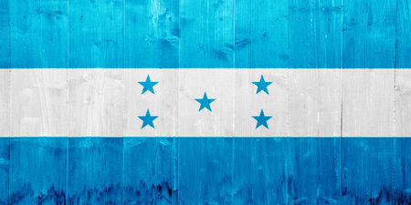 Flag of Republic of Honduras on a textured background. Concept collage.の写真素材