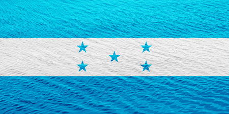 Flag of Republic of Honduras on a textured background. Concept collage.の写真素材