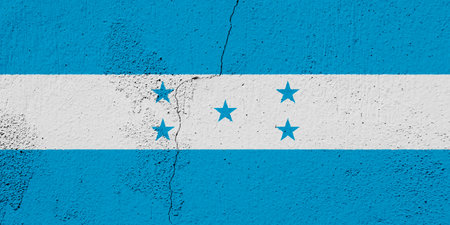Flag of Republic of Honduras on a textured background. Concept collage.の写真素材