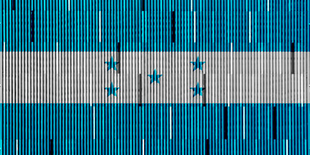 Flag of Republic of Honduras on a textured background. Concept collage.の写真素材