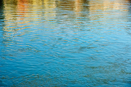 Background of the water surface of the Salzach river. Texture of water of a mountain river.