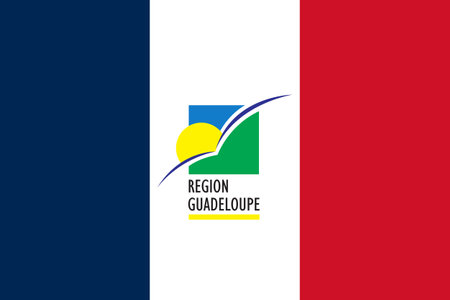 The official current flag of Guadeloupe. State flag of Guadeloupe. Illustration.の写真素材