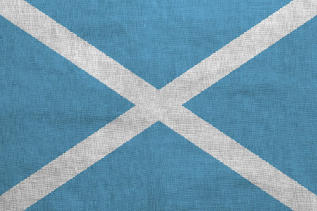 Flag of San Andres, Providencia and Santa Catalina on a textured background. Concept collage.の写真素材