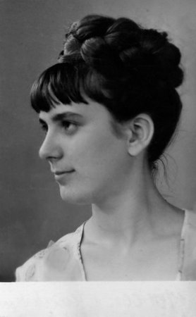 Vintage portrait of a beautiful young woman. 1966.の写真素材