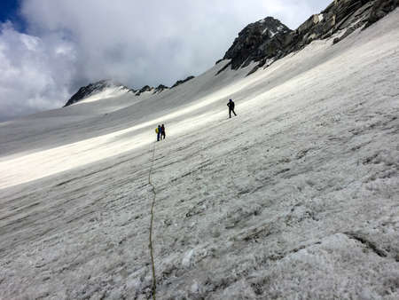 Trekking on Snow Mountainsの写真素材