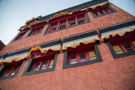 Abstract front view of one of monastery of Leh.のeditorial素材