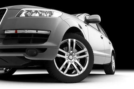 Dynamic view of the modern car, front view Dynamic view of the modern car, front view