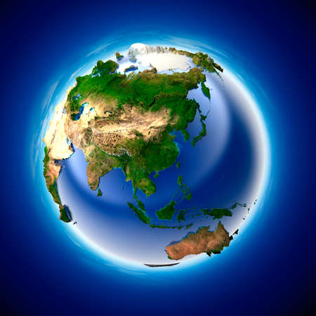 The metaphor of ecology and purity of the planet Earthの写真素材
