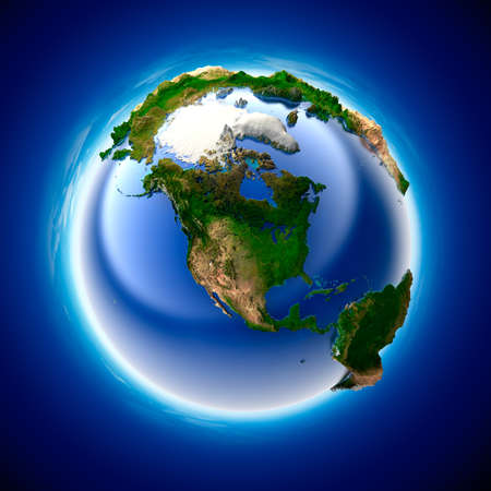 The metaphor of ecology and purity of the planet Earthの写真素材