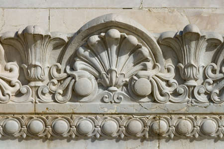 Fragment of ornate relief. Rome, Italyの写真素材