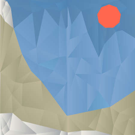 Triangle mountain geometric background. illustration in low poly styleのイラスト素材