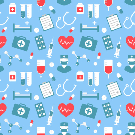 Medical vector pattern for your website, business cards, brochures.のイラスト素材
