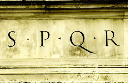 S P Q R - the symbol of the Roman Empireの写真素材