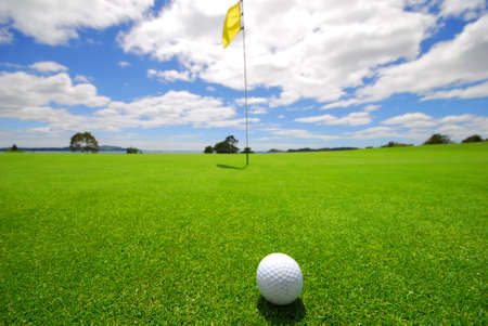 Green on beautiful Golf Courseの写真素材