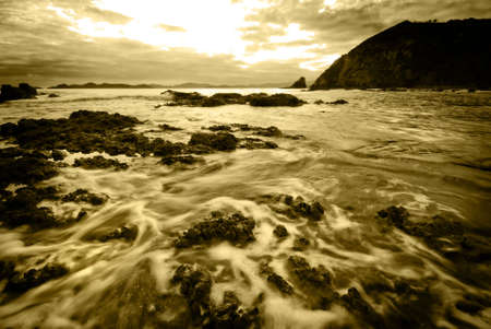 Sunrise on a beautiful coastlineの写真素材