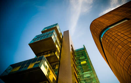 Dynamic architectural designed modern corporate buildingsの写真素材
