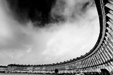 Image of the historical Georgian building in grey coloures.の写真素材