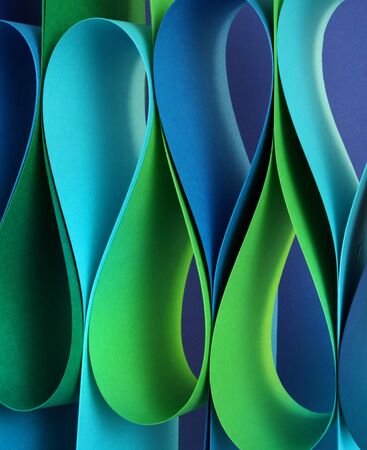 Cool colors palette drop form moving papersの写真素材