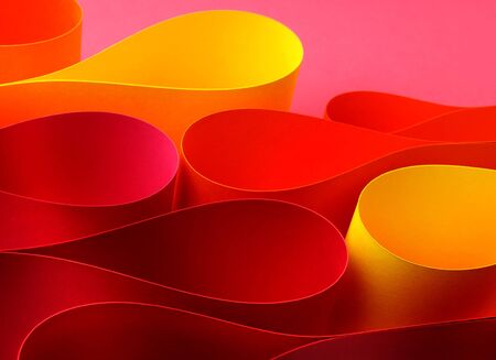 Warm colors palette arc wave form papersの写真素材