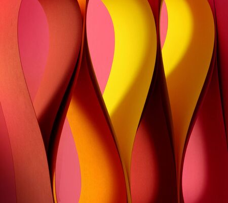 Warm colors palette tulip drop form papersの写真素材