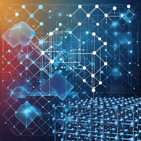 Nano technology structure matrix, concept visualization illustrationの素材