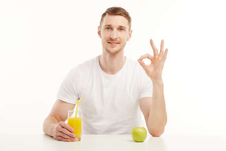 Healthy foods and lifestyle photoshoot on white backgroud.の写真素材