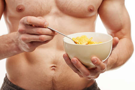 Healthy foods and lifestyle photoshoot on white backgroud.の写真素材