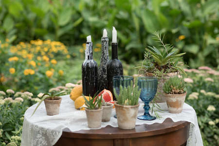 Wedding table with decorations