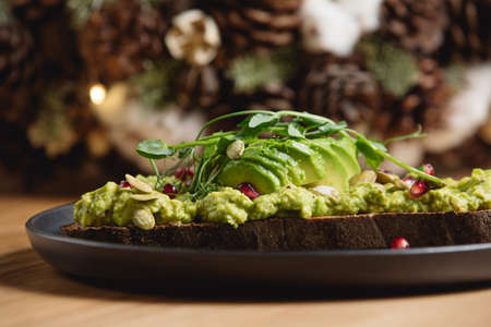 Avocado toast and guacamole