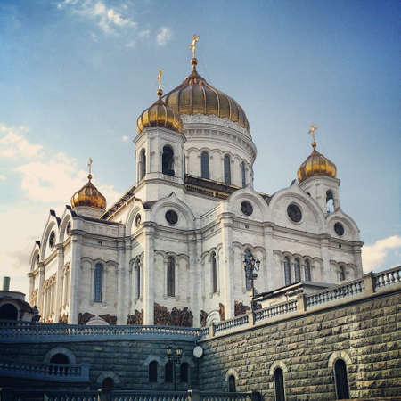 Gold dome temple in moscowの素材