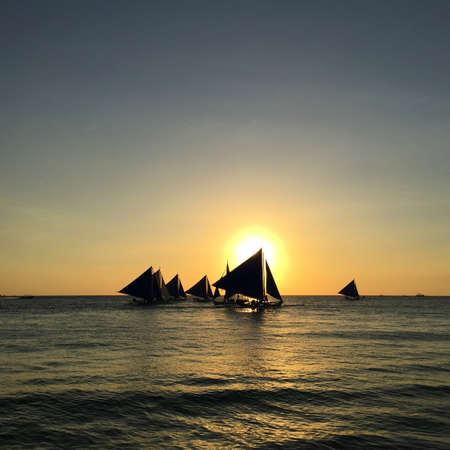 Sunset in Boracayの写真素材