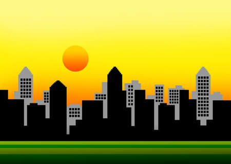 Evening city     の写真素材