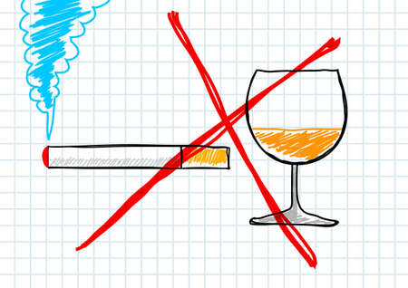 Drawing of cigaretteのイラスト素材