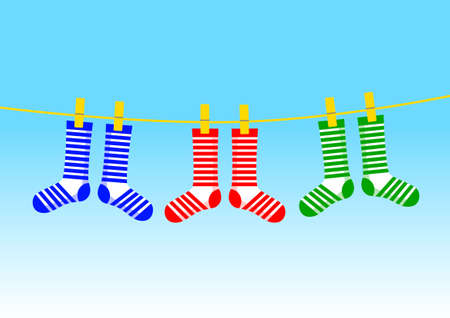 Colorful socks のイラスト素材