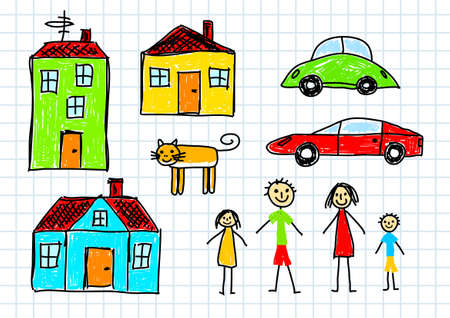 Colorful drawingsのイラスト素材