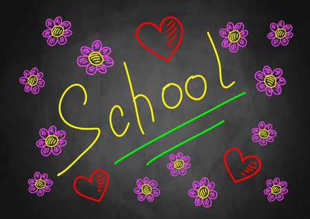 Inscription on blackboardのイラスト素材