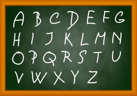 Blackboard with alphabet     のイラスト素材