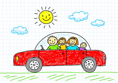 Drawing of car のイラスト素材