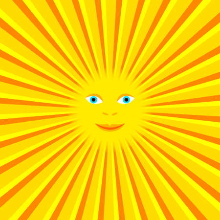 Sun with rays     のイラスト素材