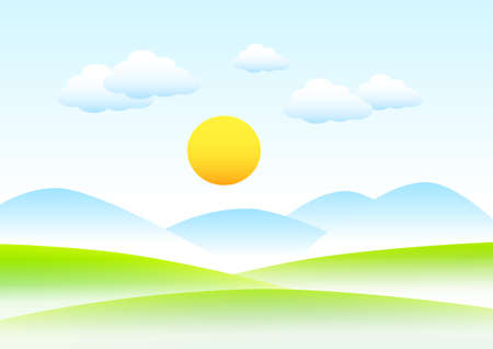 Mountainous landscape     のイラスト素材