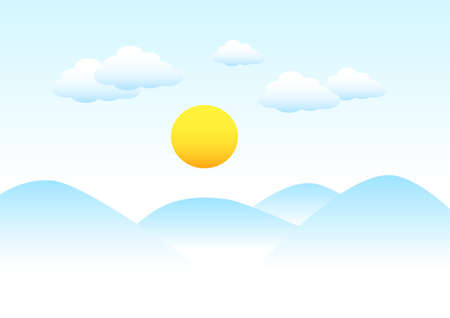Mountainous landscape     のイラスト素材