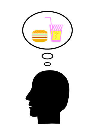 Silhouette of head     のイラスト素材
