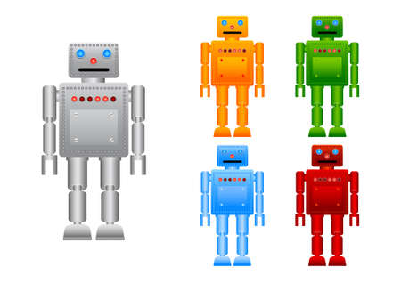 Collection of robotsのイラスト素材