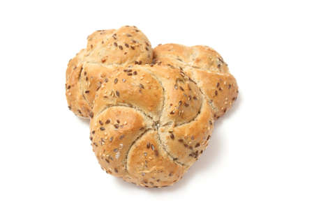 Bread on white background