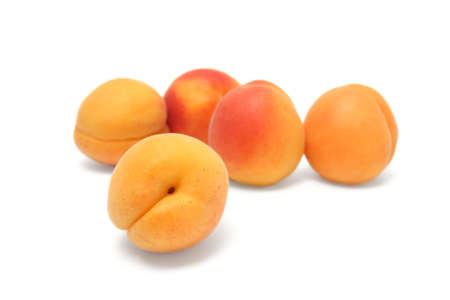 Close-up of ripe apricotsの写真素材