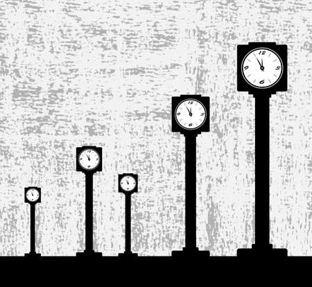 Clocks on abstract background のイラスト素材