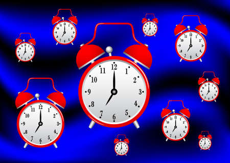 Red alarm clocks 
