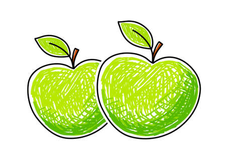 Green applesのイラスト素材