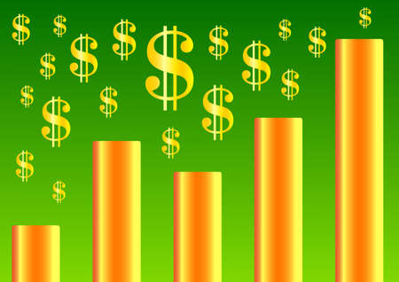 Gold graph のイラスト素材