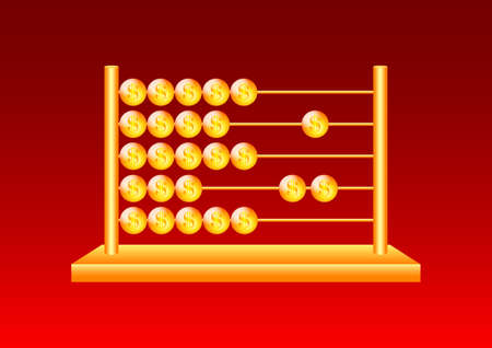 Golden abacus のイラスト素材
